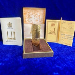 Vintage Dunhill Rollagas aansteker goudschors 99,9% nieuwstaat, werkt 1 jaar garantie
