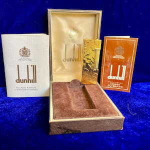 Vintage Gold Bark Dunhill Lighter Super Mint Condition Works 1 Year Warranty