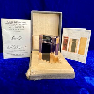 Vintage Black Lacquer ST DuPont Feuerzeug Super Mint Zustand Funktioniert 1 Jahr Garantie