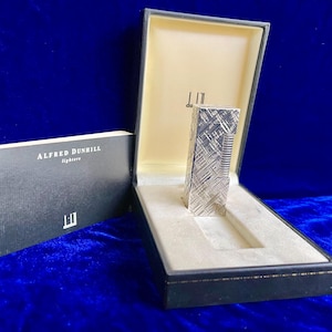Rare Silver Florentine Dunhill Lighter 99.9% New Condition Works 1 Year Warranty