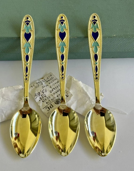 シルバーエナメルスプーン ロシア ヴィンテージ作品