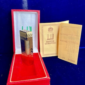 Vintage Gold Dunhill Lighter Super Mint Condition Works 1 Year Warranty