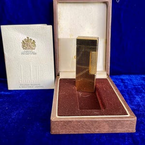 Encendedor Dunhill Rollagas vintage dorado, raro, en perfecto estado, funciona, garantía de 1 año