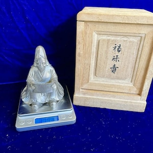 Silver Figurine Statue Buddha Sterling Buddha Figurines Statue New Old Stock XL Size Figures Buddha