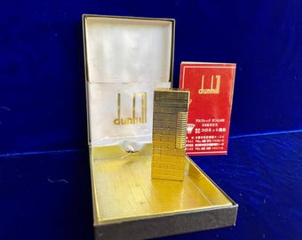 Vintage Gold Rollagas Dunhill Lighter Super Mint Condition Works 1 Year Warranty