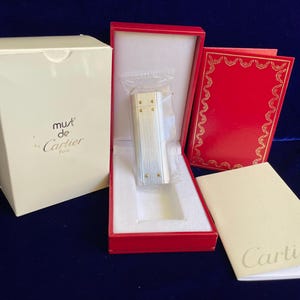 Rare Vintage Santos Palladium 18K Gold Screw Cartier Lighter New Sealed Old Stock
