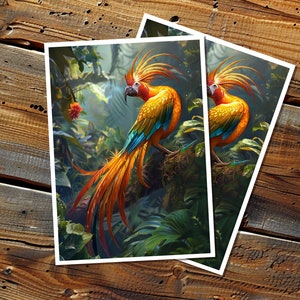 Art de manches hyper réalistes oiseaux de paradis, impression numérique personnalisée manches art, taille standard ou japonaise, impression numérique de haute qualité