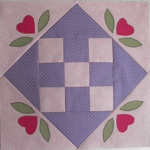 Nine Patch Love Quilt Block Pattern