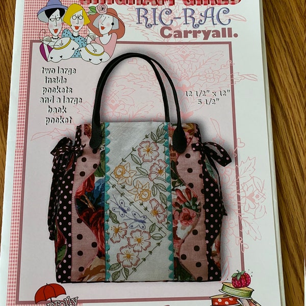 Gingham Girls Ric Rac Carryall by Bronwyn Hayes and Red Brolly