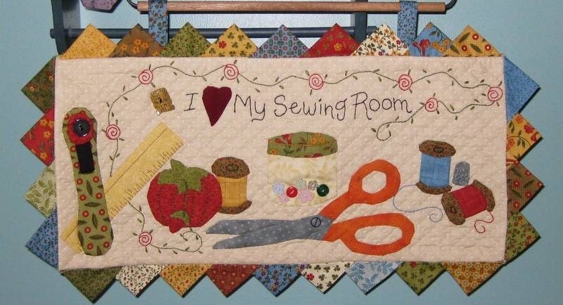I Love My Sewing Room Quilted Wall Hanging Pattern