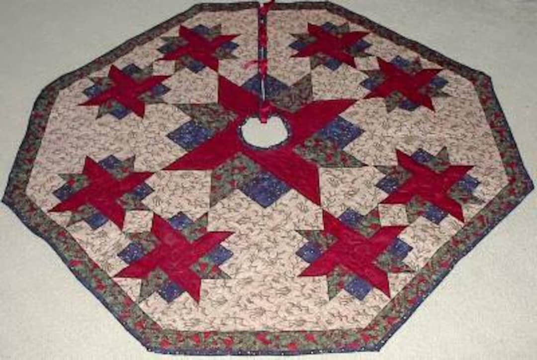 Quilted Christmas Victorian Tree Skirt or Table Topper Pattern Etsy