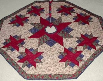 Quilted Christmas Victorian Tree Skirt or Table Topper Pattern