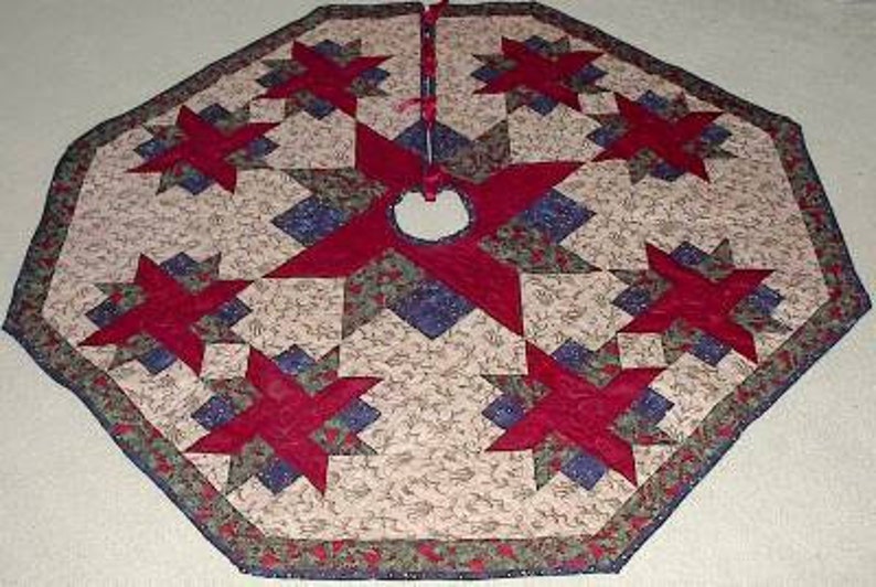 Quilted Christmas Victorian Tree Skirt or Table Topper Pattern Etsy
