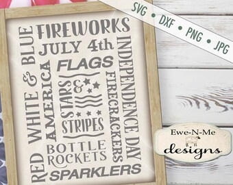 4th of July svg - patriotic svg - Fireworks SVG - Independence Day cut file - flag svg - July 4th svg - Commercial Use svg, dxf, png, jpg