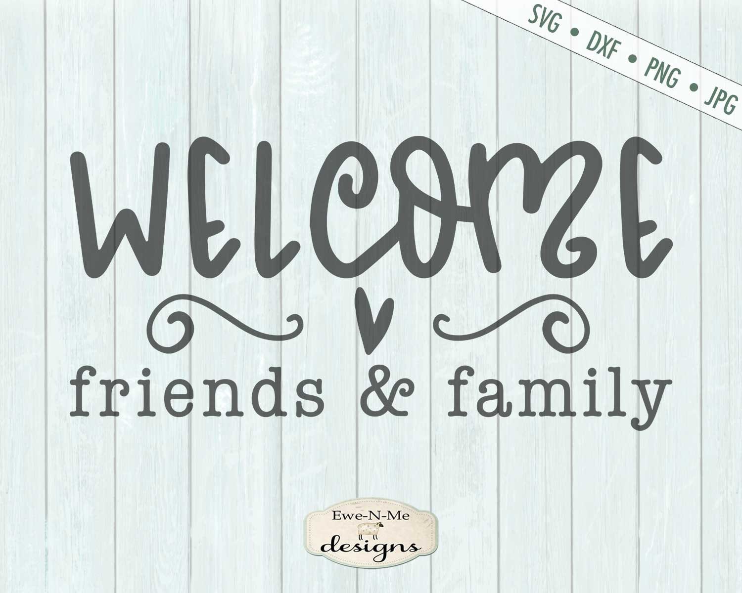 Download Welcome Friends and Family - Doormat SVG