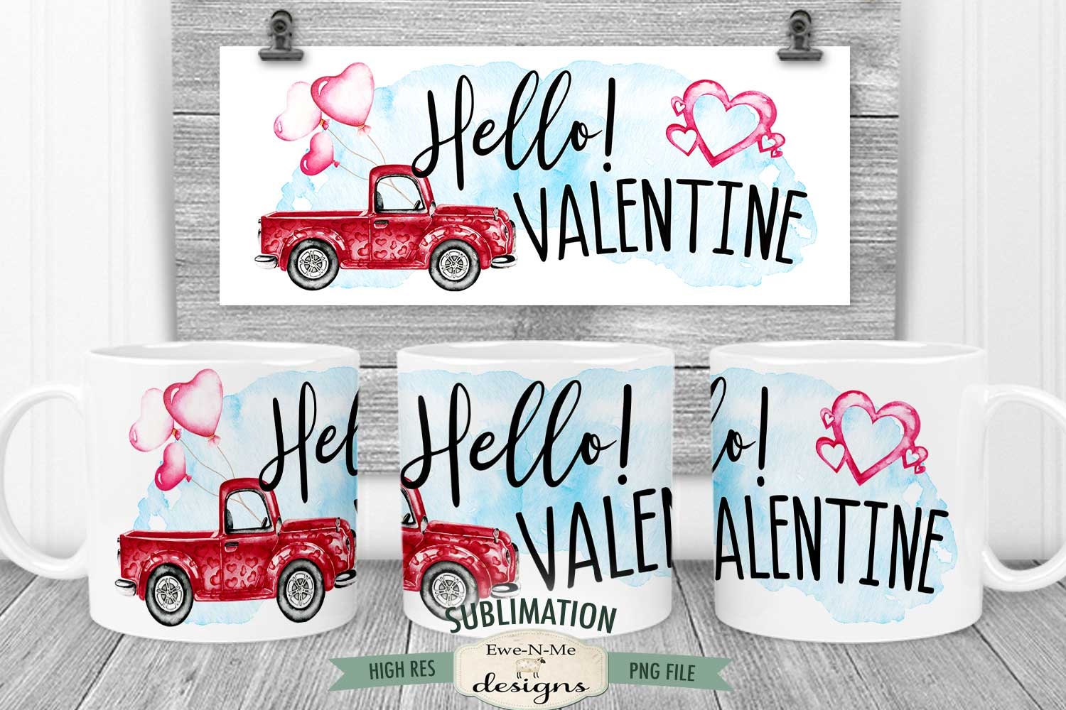 Valentine Tumbler Sublimation Designs, Valentines Day Wrap