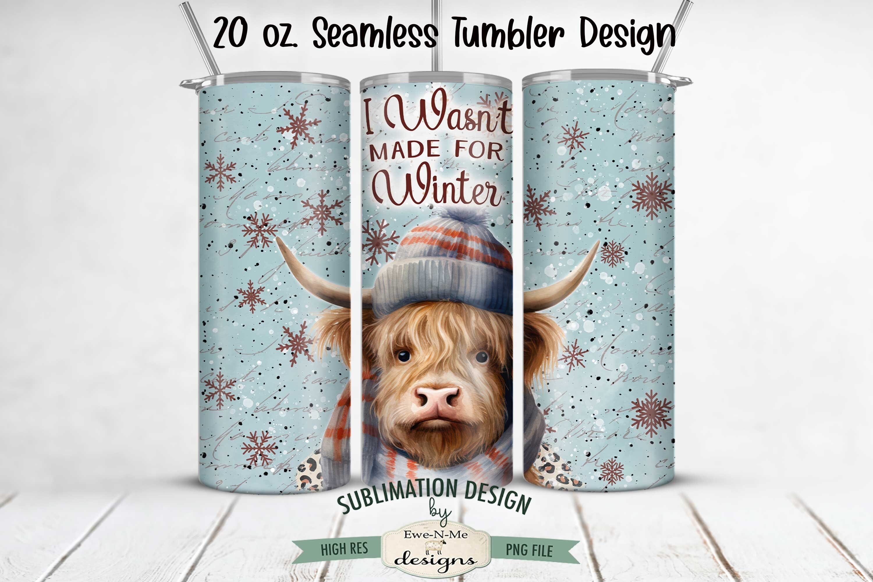 Highland Cow Sublimation Tumbler