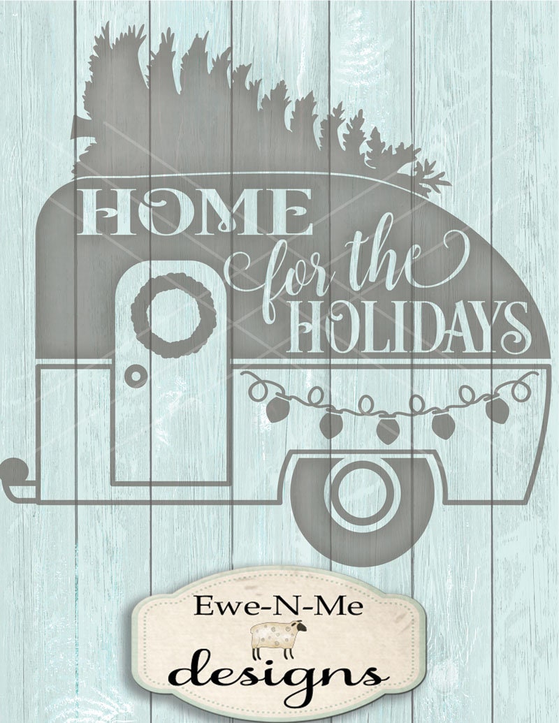Download Home for Holidays SVG - Camper SVG - trailer with tree svg ...
