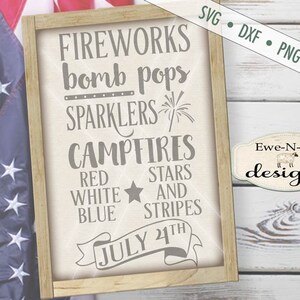 Patriotic svg bundle july 4th svg bundle America svg porch sign svg fireworks svg Commercial use svg, dxf, png, jpg image 4