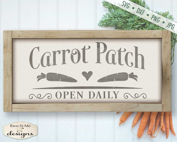 Easter SVG - Carrot Patch svg - Easter Cutting File - spring svg