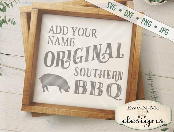 Southern BBQ svg - Cookout  svg - Pig BBQ svg - Commercial Use SVG -  svg, dxf, png and jpg files available