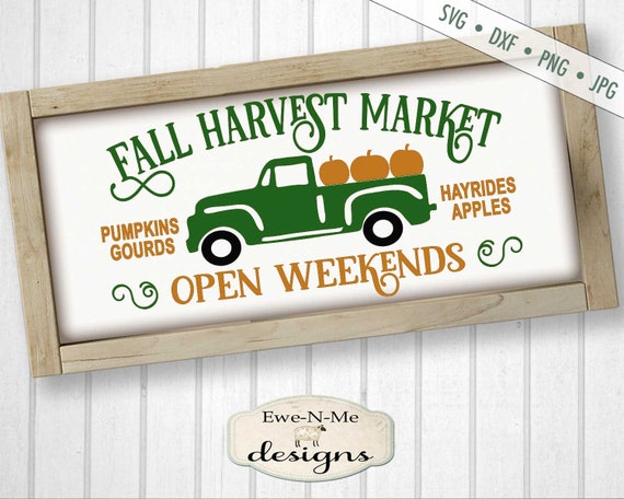 Fall Harvest Market SVG - Fall svg - Pumpkins svg - market svg - Pumpkins Gourds Apples Hayrides - Commercial Use svg, dxf, png, jpg