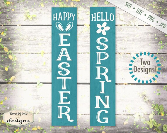 Spring svg - Easter svg - porch sign svg - hello spring svg - happy easter svg