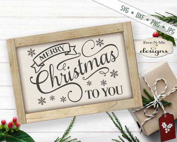 Merry Christmas svg - Christmas svg - Holiday svg - Winter SVG - Snowflake Merry Christmas Cutting File -  Commercial Use svg, dxf, png, jpg