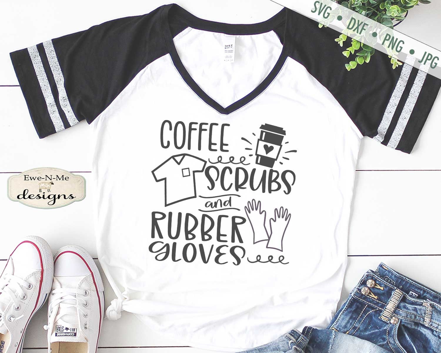 Download Coffee Scrubs And Rubber Gloves Svg