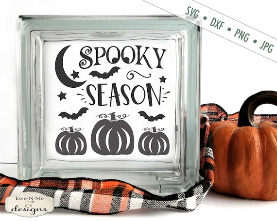 Spooky Season SVG - Pumpkins Moon Stars Bats SVG