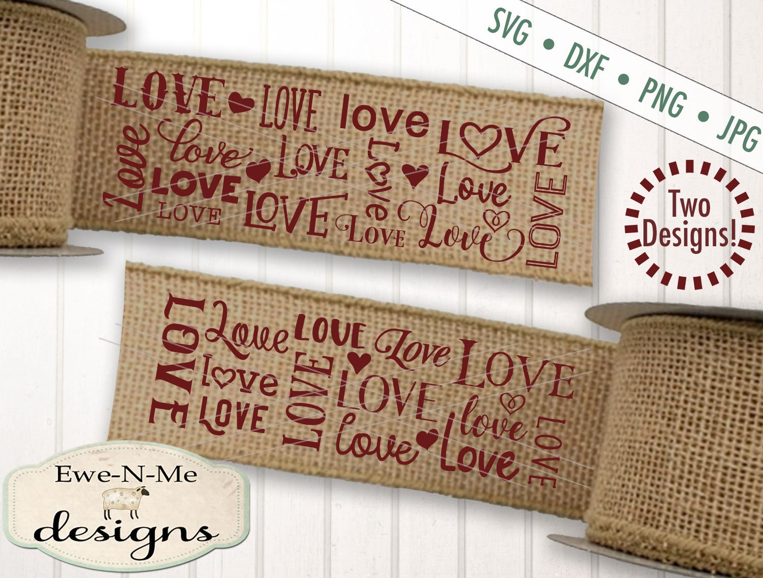 Valentine SVG - Ribbon Making SVG - Love svg - Wedding svg - Love Different Fonts svg - Heart ...