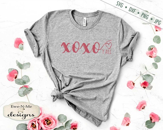Valentine SVG - X-O-X-O SVG - Heart SVG - Hugs Kisses svg -xoxo yall svg -  files for cricut silhouette Commercial Use svg, dxf, png, jpg