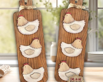 Layered Chicken Laser File SVG - Farm Animal Wall Sign Design - Digital Download
