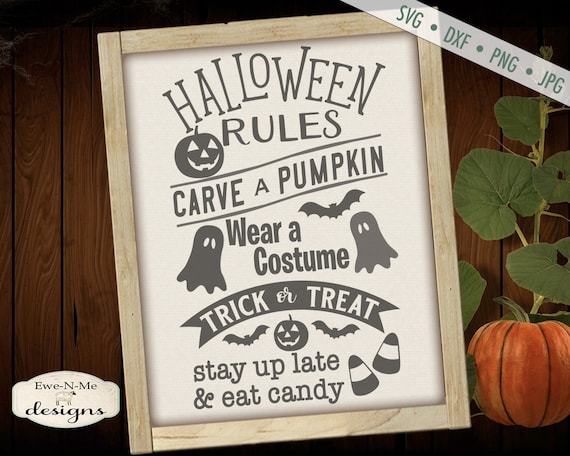 Halloween SVG - Halloween Rules SVG - halloween subway svg  - Jack o Lantern SVG - Ghost svg