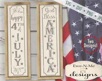 July 4th svg - God Bless America svg - porch sign svg - American svg - 4th of July SVG - Independence - Commercial use svg, dxf, png, jpg