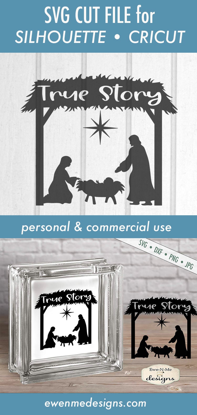 Download True Story svg - Nativity svg - Manger svg - Baby Jesus ...