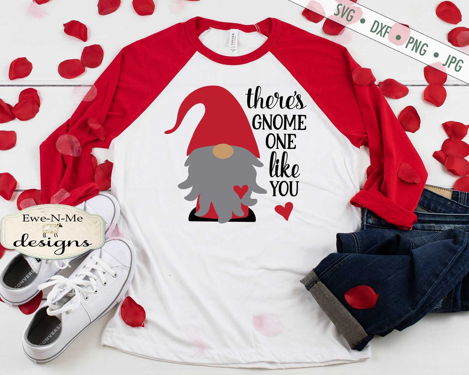Download Valentine Gnome SVG - Gnome One Like You - SVG or Sublimation