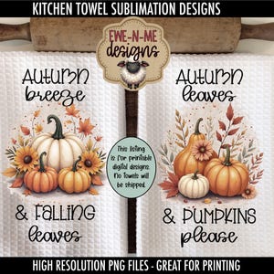 Höstpumpa sublimering PNG-paket - 16 höstkökshandduksdesigner - Skörd PNG-filer - Digital nedladdning bild 3