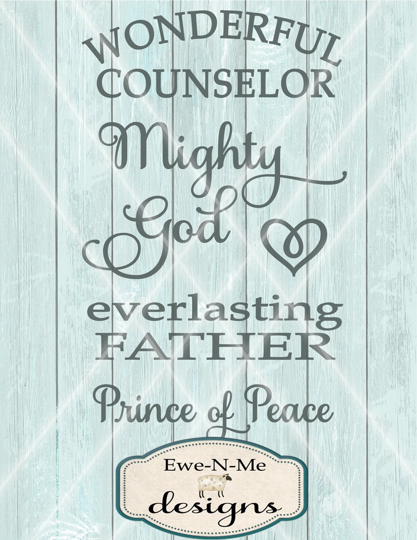 Download Names of God SVG - Wonderful Counselor SVG Cutting File ...