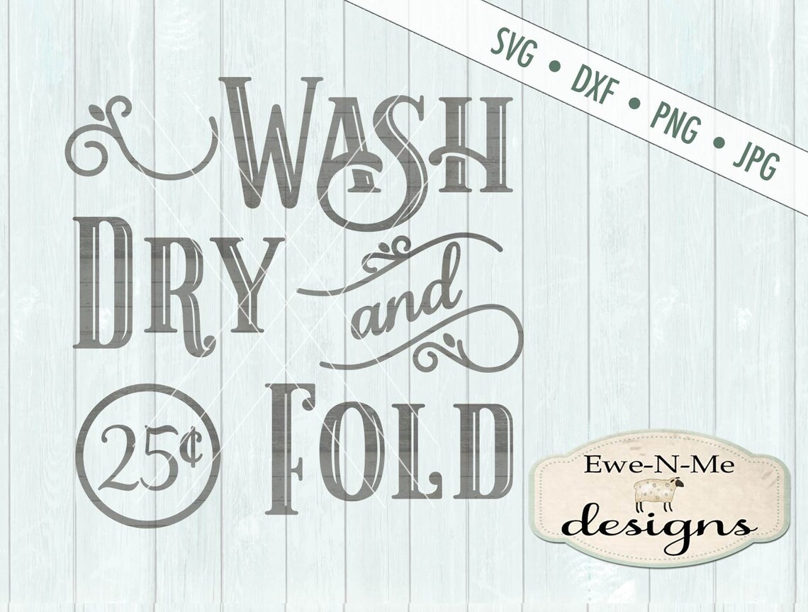 Laundry Room SVG Wash Dry Fold svg Laundry room cut file | Etsy