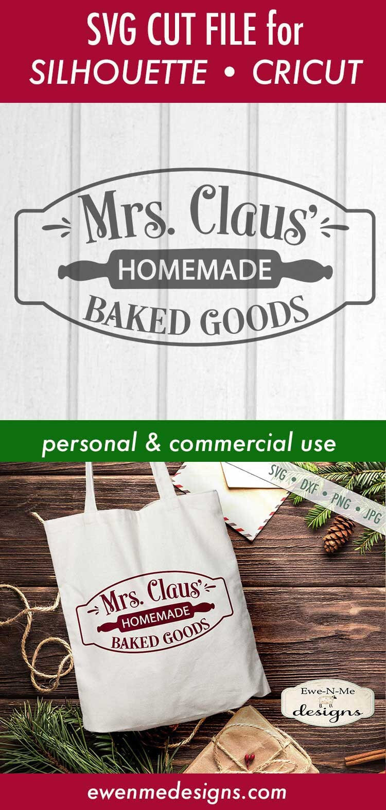 Download Mrs Claus SVG - Mrs Claus Baked Goods svg - Christmas svg ...
