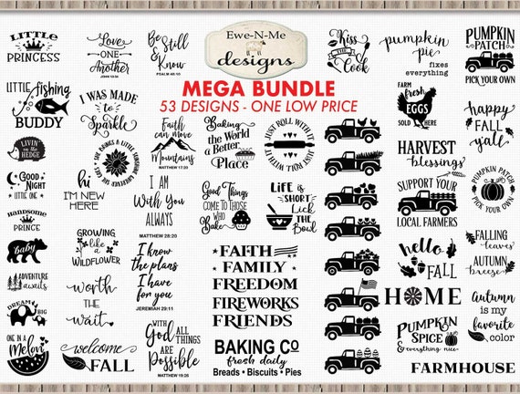 Mega svg bundle - Big SVG Bundle - Old Truck svg - Potholder svg - Christian svg- Fall Autumn svg  - Commercial use svg, dxf, png