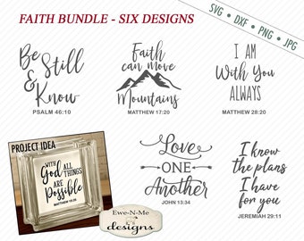 Bible Verse svg - Faith Christian svg - scripture svg - Glass Block SVG - christian shirt svg