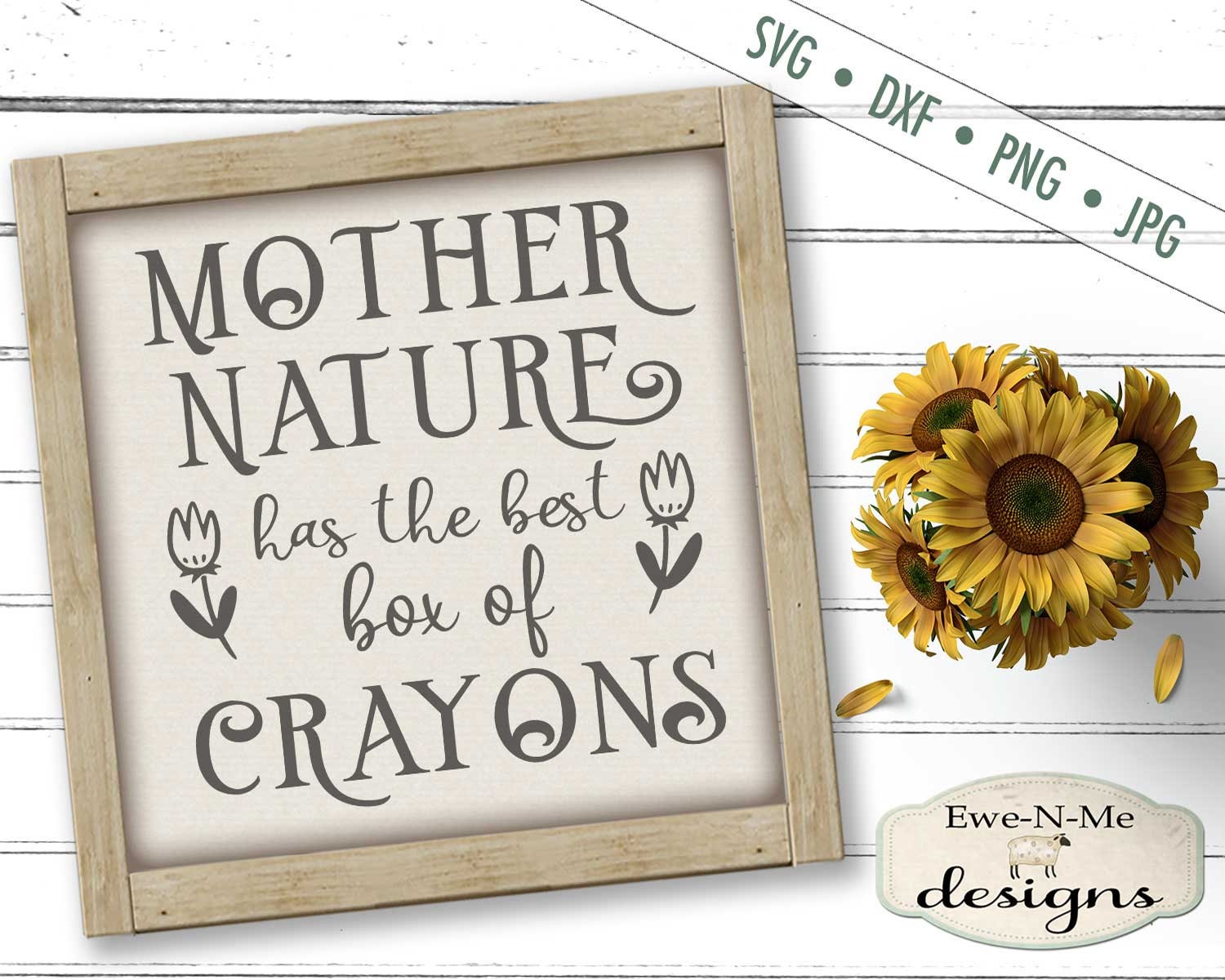 Mother Nature SVG - Crayons svg - Nature svg - garden svg - gardening