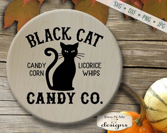 Halloween SVG - Halloween Candy SVG - Black Cat svg - Halloween Cat SVG - Commercial Use svg, dxf, png, jpg