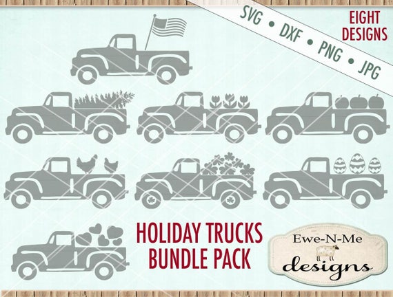 Old Truck svg bundle - truck svg - Holiday Truck svg bundle - seasonal truck svg - Truck svg all seasons - Commercial use svg dxf png jpg