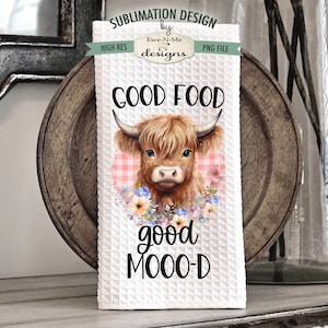 Funny Highland Cow Kitchen Towel Sublimation Bundle Highland Cow Kitchen Towel Sublimation Designs Cute and Funny Kitchen Designs image 6
