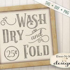 Laundry Room SVG Wash Dry Fold Svg Laundry Room Cut File - Etsy