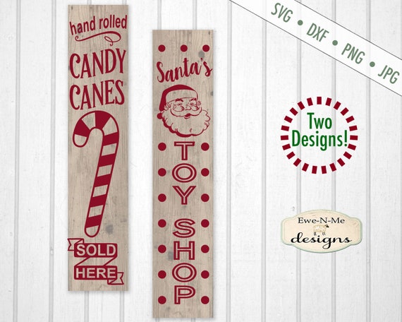 Candy Cane SVG - Santas Toy Shop SVG - Vertical SVG