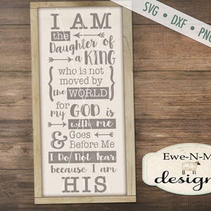 Figlia di un re SVG - figlia del re - cristiana in formato SVG - Dio in formato SVG - Io sono il suo SVG - segno cristiano in formato SVG - Uso commerciale in formato SVG, DXF, PNG, JPG